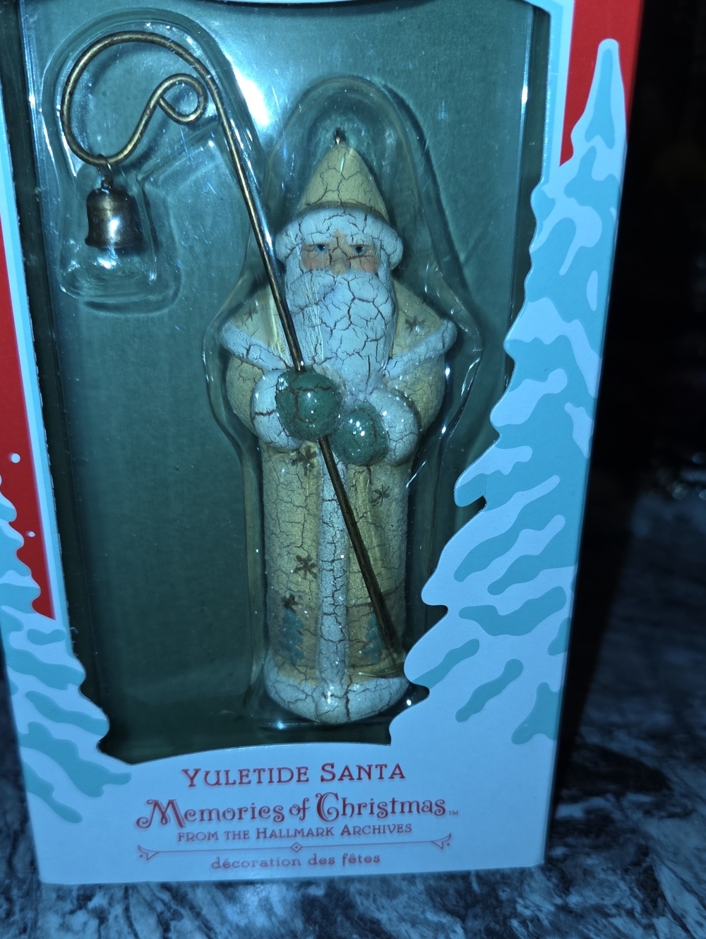 Yuletide Santa Ornament - Gold